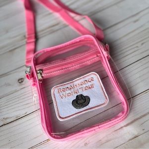 Beyoncé renaissance tour clear stadium bag, red crossbody bag